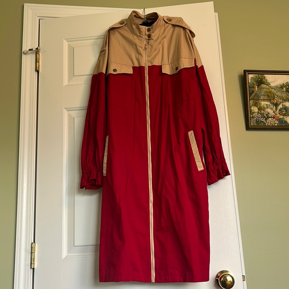 Colorblock Trench Coat